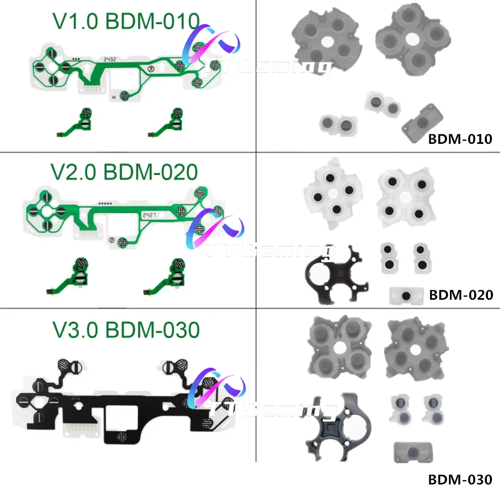 Conductive Film Keypad Button Flex Cable For PS5 V1 V2 V3 L R D-Pad Conductive Rubber Pads Contact Silicone for PlayStation 5