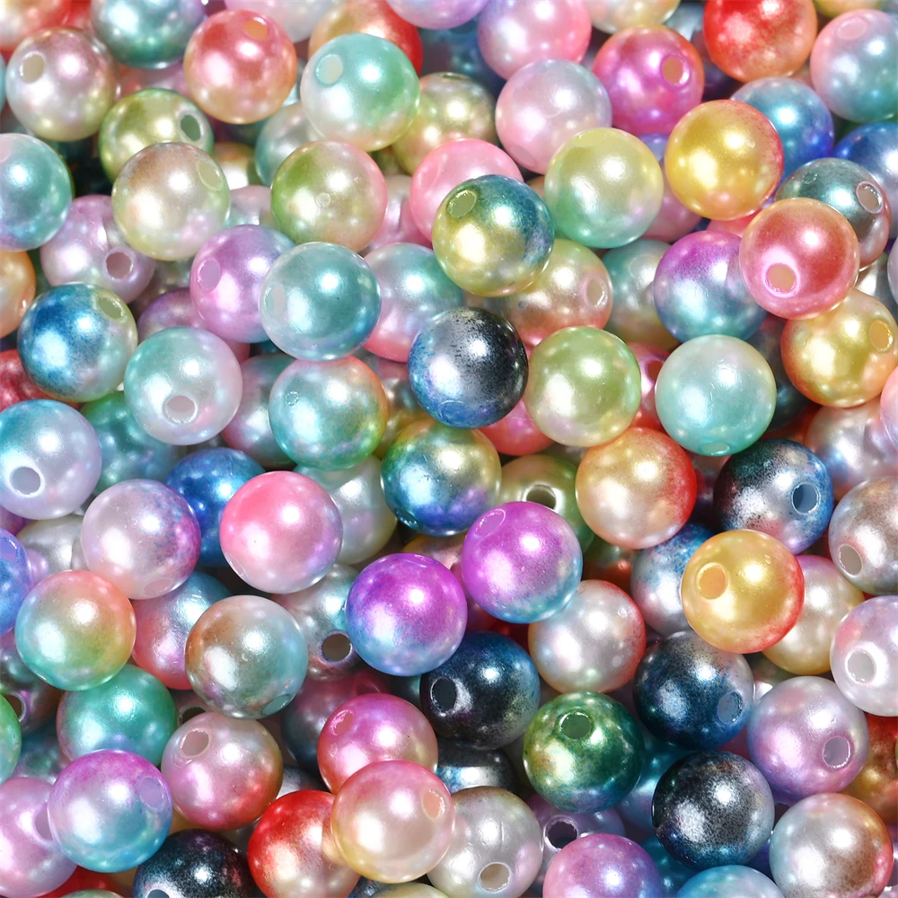 3-12mm Gemischte Farben ABS Kunststoff Imitationsperlen Glatte Runde Abstandhalterperlen für DIY Handwerk Schmuckherstellung Komponenten – Detail 6