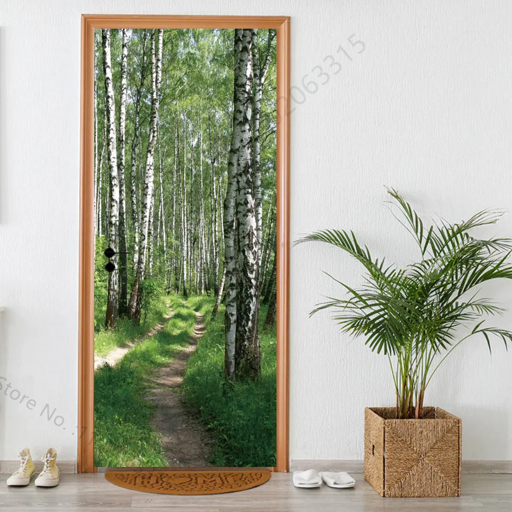 Simulation 3D Stairs Path Door Sticker Removable Large Home Decoration WallSticker Bedroom Living Room Waterproof Wall Mural