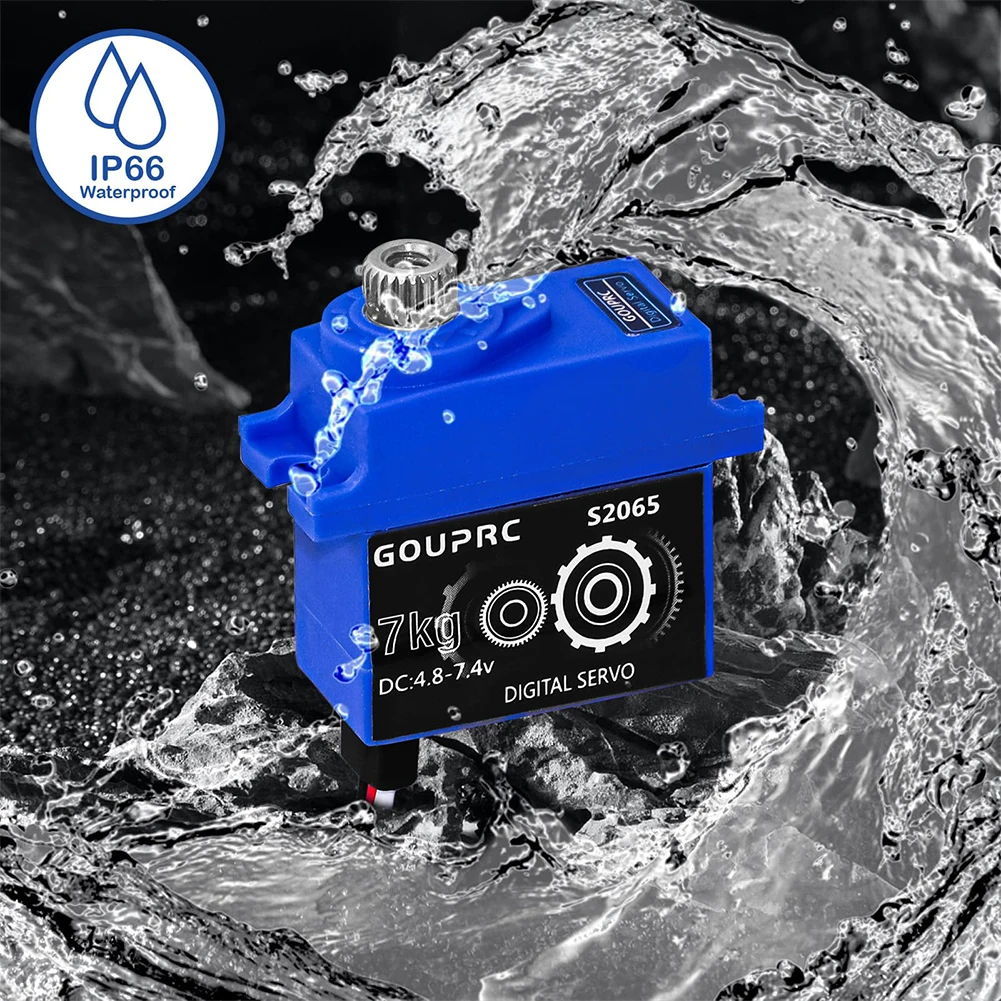 

7KG Waterproof RC Digital Micro Servo with Horn Metal Gear Servo Mini Servo for TRX4 TRX6 SCX10 III 1/10 RC Crawler Car