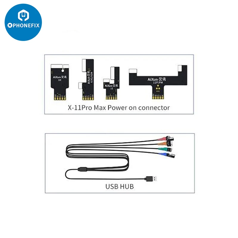 JC AIXUN P2408S Upgraded Power Supply Test Cable Mobile Boot Control line for iPhone 7-14 Series Mainboard Activation Boot Line