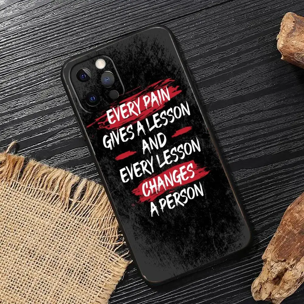 

Inspirational English all inclusive phone case suitable for iPhone 17 16 15 14 13 12 11 Pro/Max/Plus frosted soft case anti drop