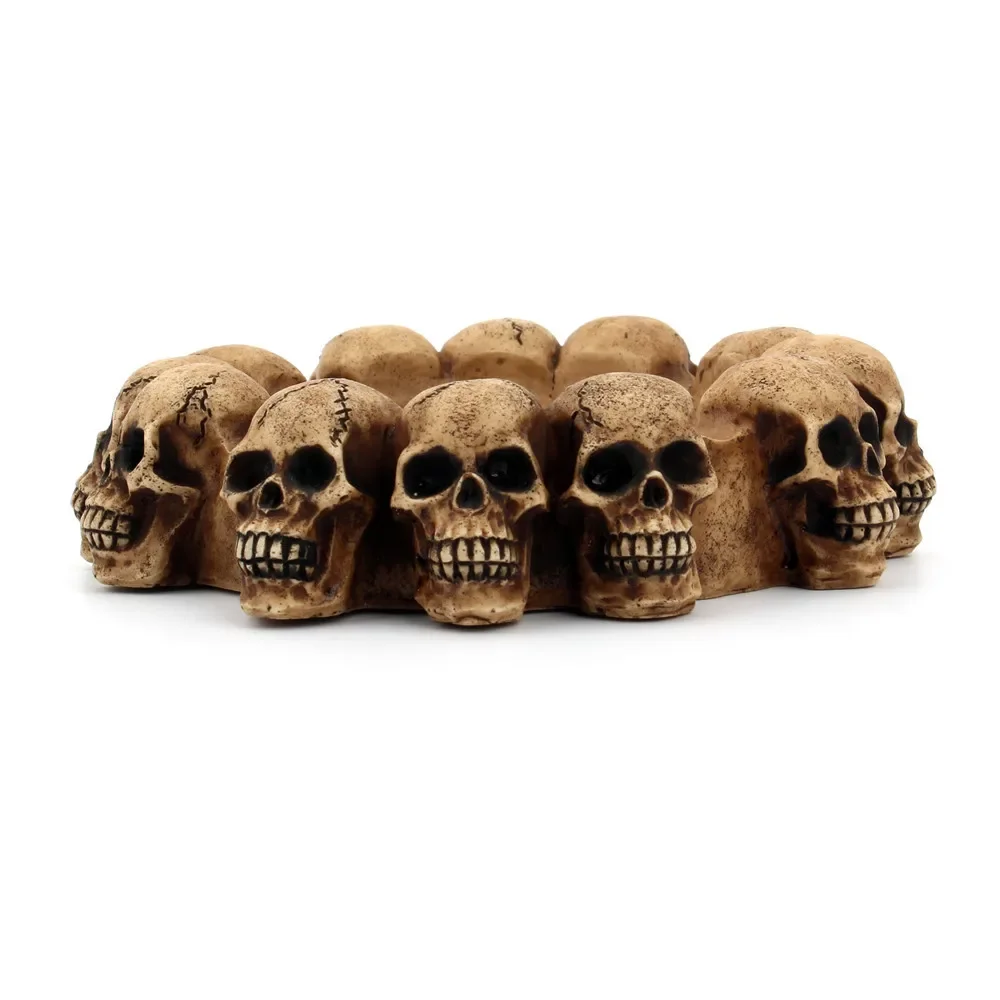 Personalized Cross Skull Ashtray Round Household Ashtray Creative Home Decoration Resin Crafts