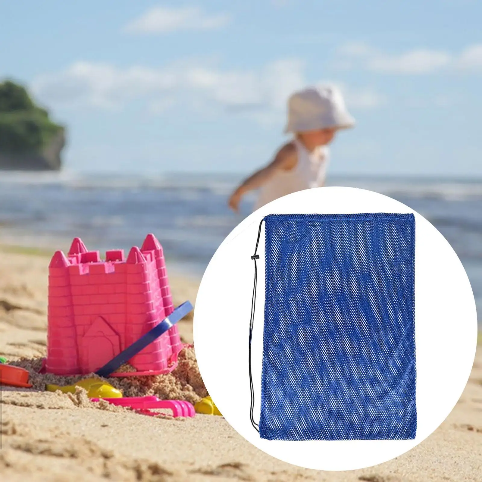 

Swimming Equipment Bag Mesh Drawstring Backpack Drawstring Practical Portable