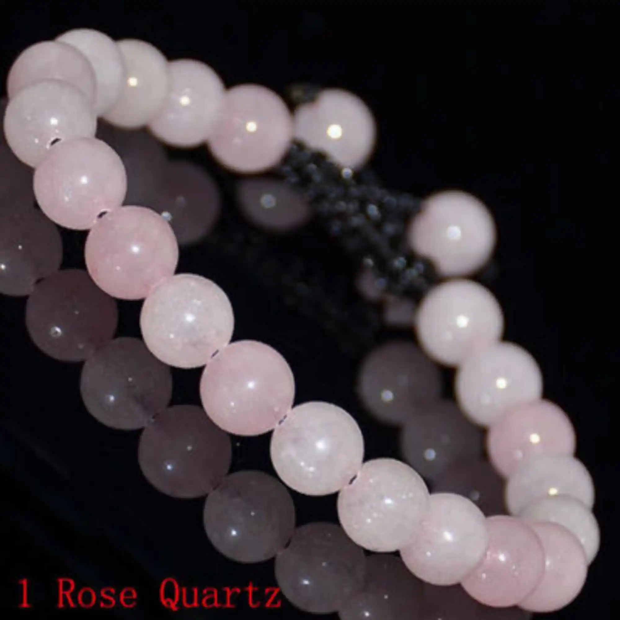 8mm Natural Rose Quartz Braided Macrame Beads Bracelet Handmade Beaded Charm Teens Adjustable Chain Ethnic Prayer