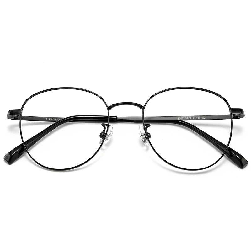 YIMARUILI 2024 New Fashion Titanium Optical Glasses Frame Women Small Face Retro Round Prescription Men's Eyeglasses Frames 1902