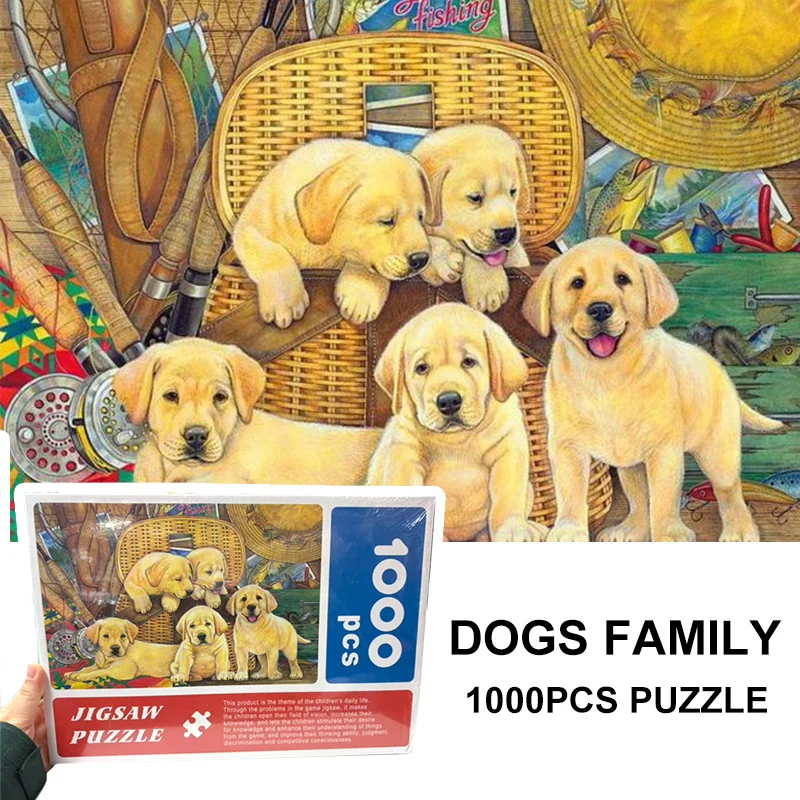 

75*50 см бумажный пазл для взрослых, 1000 шт., милые животные, снятие стресса, образовательные развлечения, Рождественский подарок