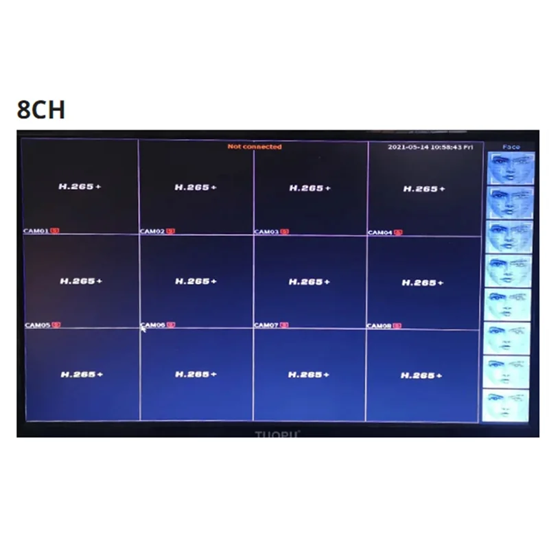 A42Z-Xmeye NVR DVR Board 5M-N 1080P híbrido 6 en 1 con Audio sobre Coaxial para cámaras IP analógicas CCTV AHD Tvi CVBS