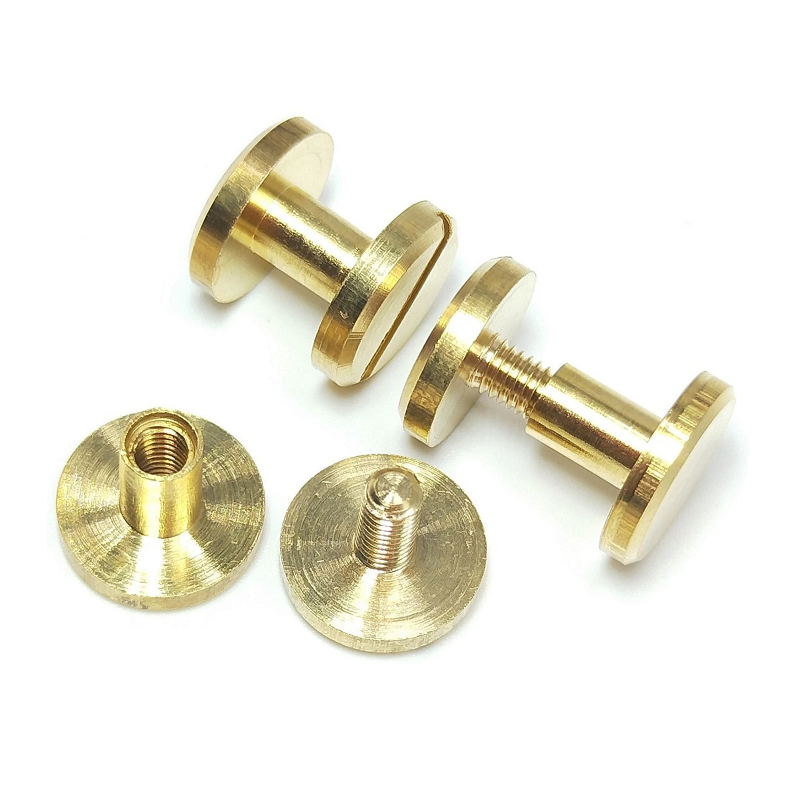 

10Pcs 12*5*7mm Brass Binding Screws for Photo Album, Desk Calendar, Menu, Belt, Notebook with Patterned Finish Belt Screws