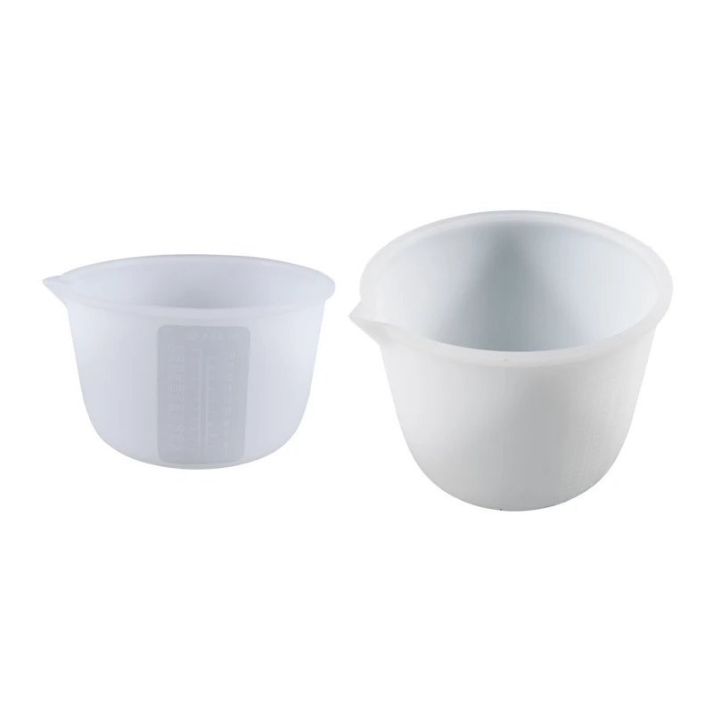 Tasse à mesurer en Silicone 600/1000ml, tasse à mélanger en Silicone réutilisable Durable