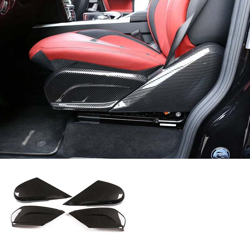 

carbon fiber car seat side panel cover chrome trim kit for mercedes benz g class w463 2019 2020 2021 2022 2023 modify g500 g63