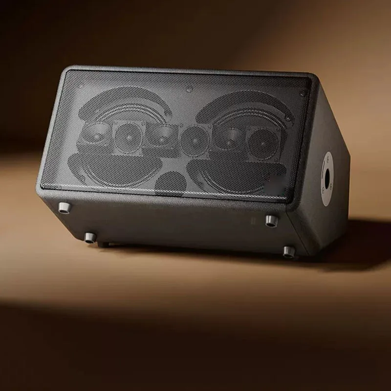 Dual Speaker Unit Stage Monitor, Passive Wedge Floor Return Loudspeaker for Band Live Performance, Club Stage Audio Monitor