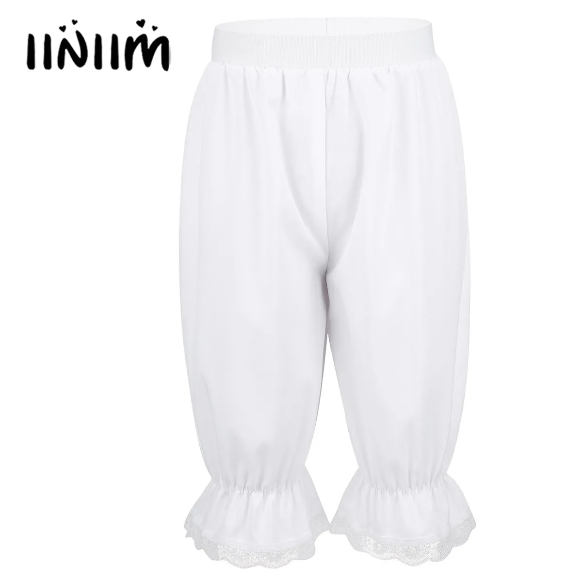 Girls Victorian Bloomers Pantaloons Costume Lightweight Octoberfest Loose Lace Trim Bloomers Shorts Steampunk Dance Costume