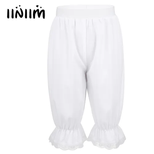 Imagen 1 del producto Traje de pantalón victoriano para niña y niño, pantalones cortos holgados de encaje, Octoberfest, bombachos, traje de baile Steampunk