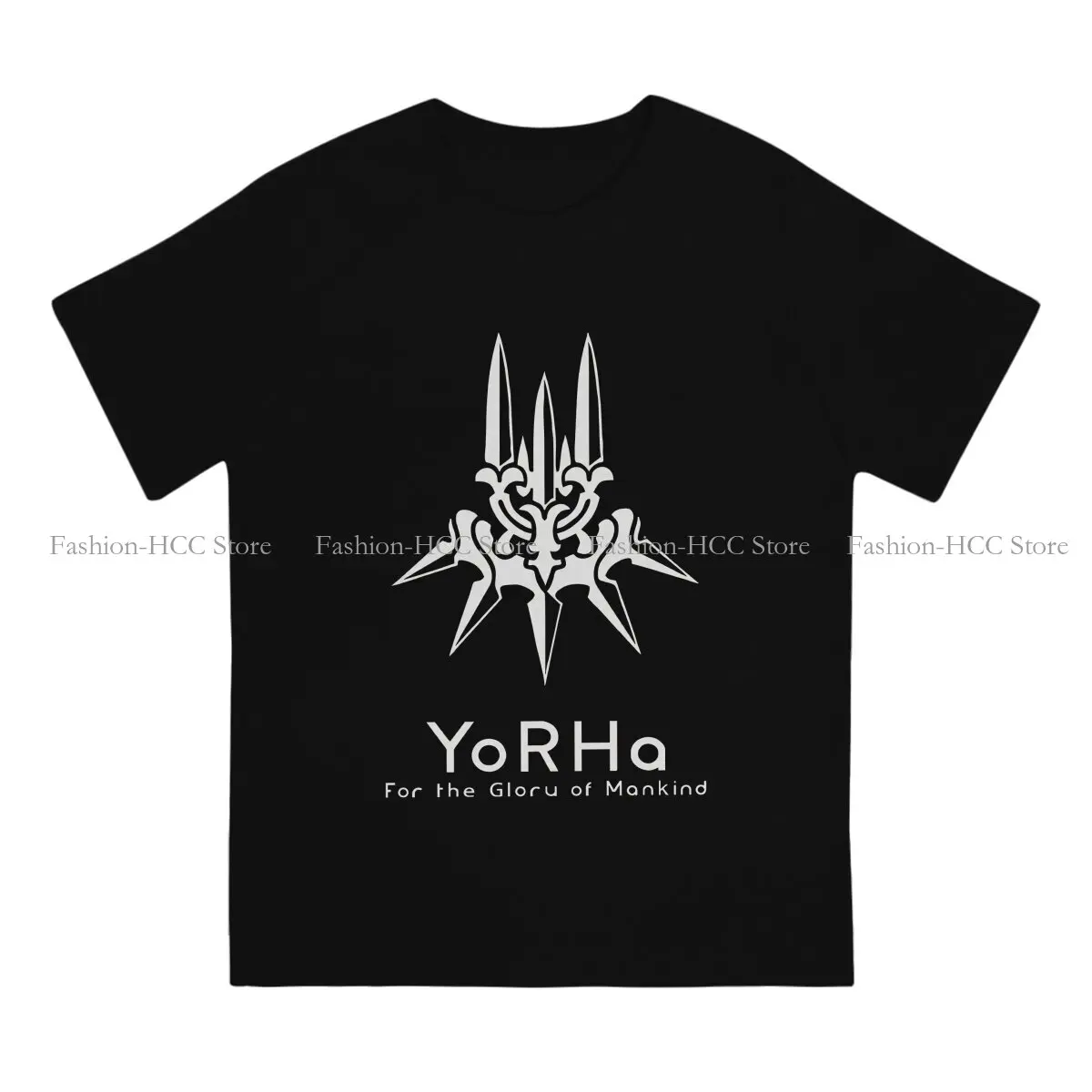 Nier Automata Game Polyester TShirts Yorha logo White Distinctive Men\'s T Shirt Funny Tops