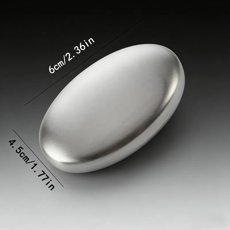 Stainless Steel Odor Removing Soap Bar, Odor Eliminator Hand Soap for Garlic Fish Onion Smells, Reusable Soap for Cleaning