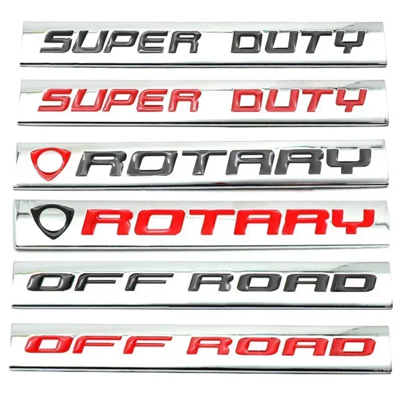 

ROTARY SUPER DUTY OFF ROAD Metal Aolly Car Trunk Badge Rear Sticker for Ford Mondeo Kuga Ranger Mustang Fiesta Escort Focus