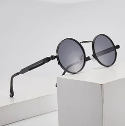 Vintage Punk Style Sunglasses Men Retro Round Metal Frame  Women Sun Glasses Fashion Eyewear Gafas sol mujer UV400