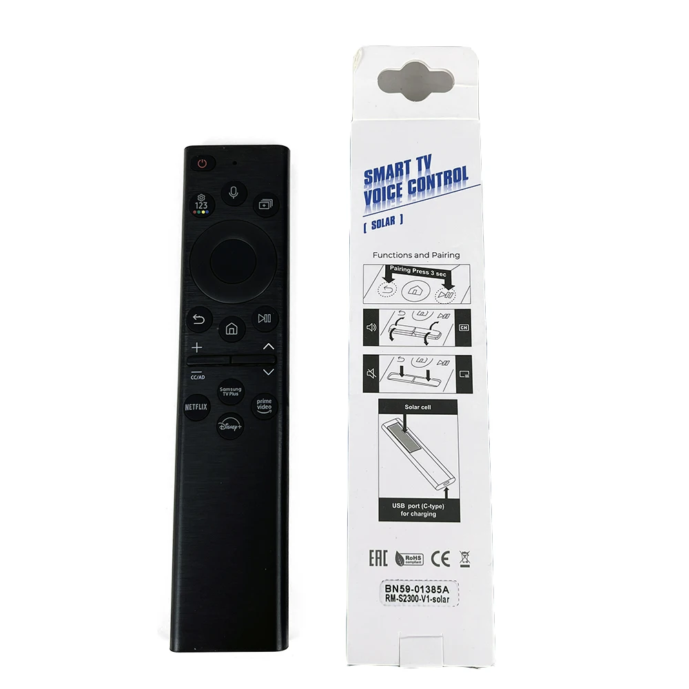 Remote Control use For Samsung Smart TV Solar Charging Voice BN59-01385A QN65S95BAFXZA QN55Q60BAFXZA QN75Q80BDFXZA