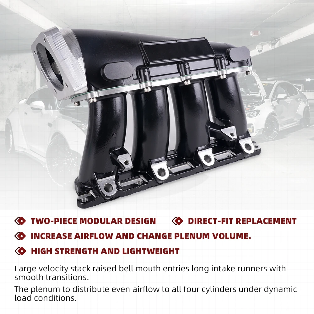 Bartoo-Ultra Series High-Performance Aluminum Alloy Intake Manifold Fits Honda K-Series K20A/K20A2/K20A3/K20Z1/K24A1 CR1849