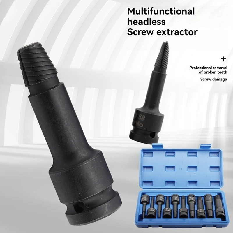 ABPQ-10PCS Wrench Break Wire Extractor Screw Extractor Screw Stud Extractor Damaged Extractor Drill Bit Set