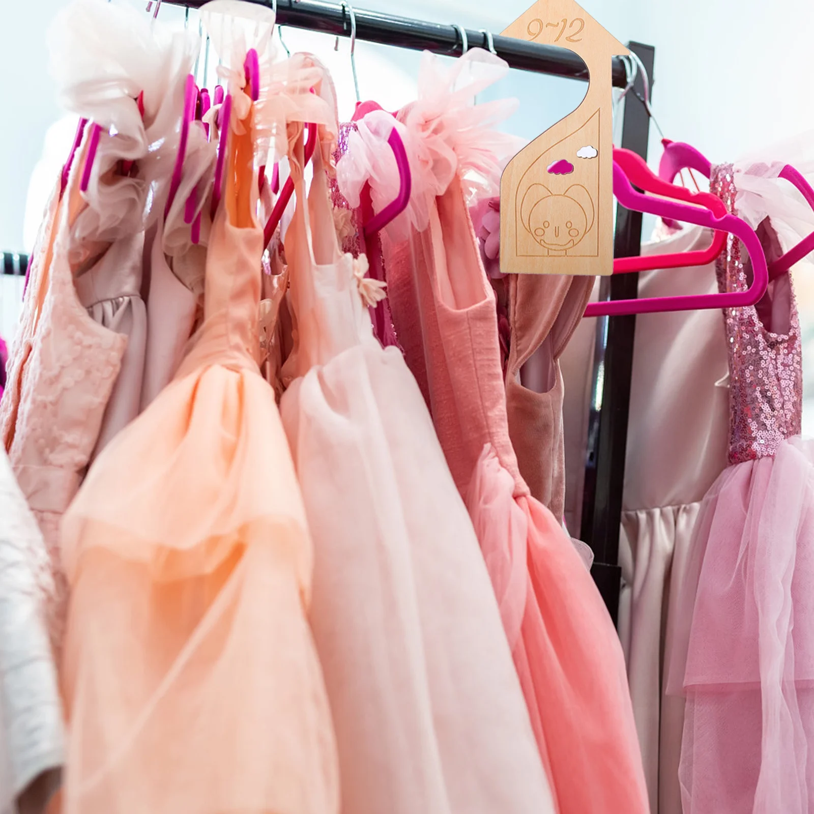 

6pcs Wooden Divider For Baby Clothes Size Organization Newborn Wardrobe Organizer Infant Closet Wood Separator Baby Closet