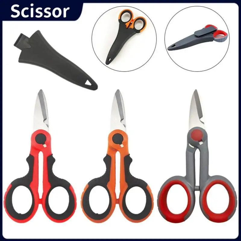 New High Carbon Steel Scissors Household Shears Tools Electrician Scissors Stripping Wire Cut Tools for Fabrics, Paper and Cable