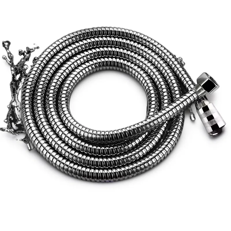 Bathroom Shower Hose Stainless Steel Flexible Shower Hose Tube Pipe for Bathroom Accessories High Strength Hot and Cold Hose