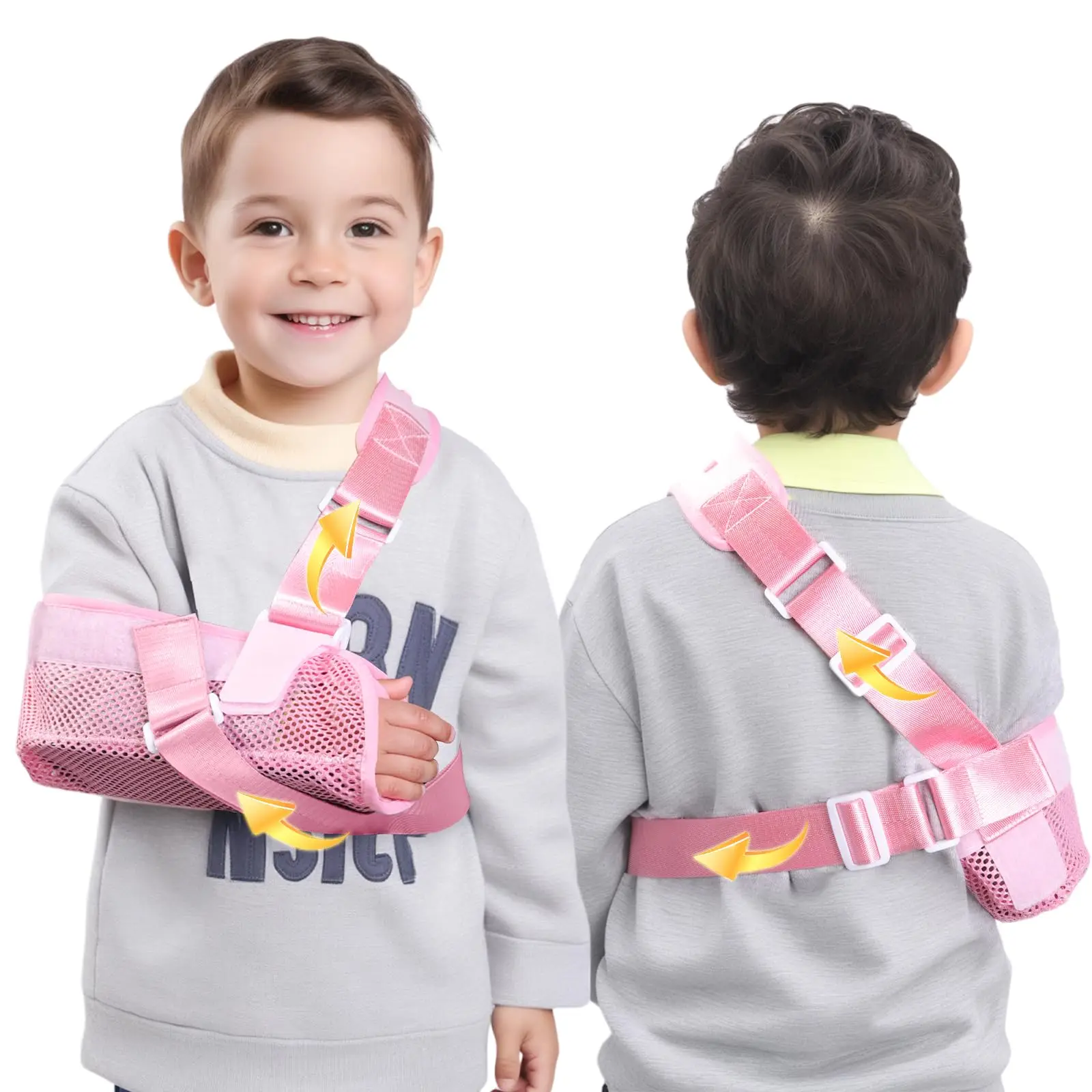 

Arm Sling for Kids, Arm Brace with Support Plate, Arm Support Sling Shoulder Immobilizer for Children Shoulder Injury,（Pink-S）