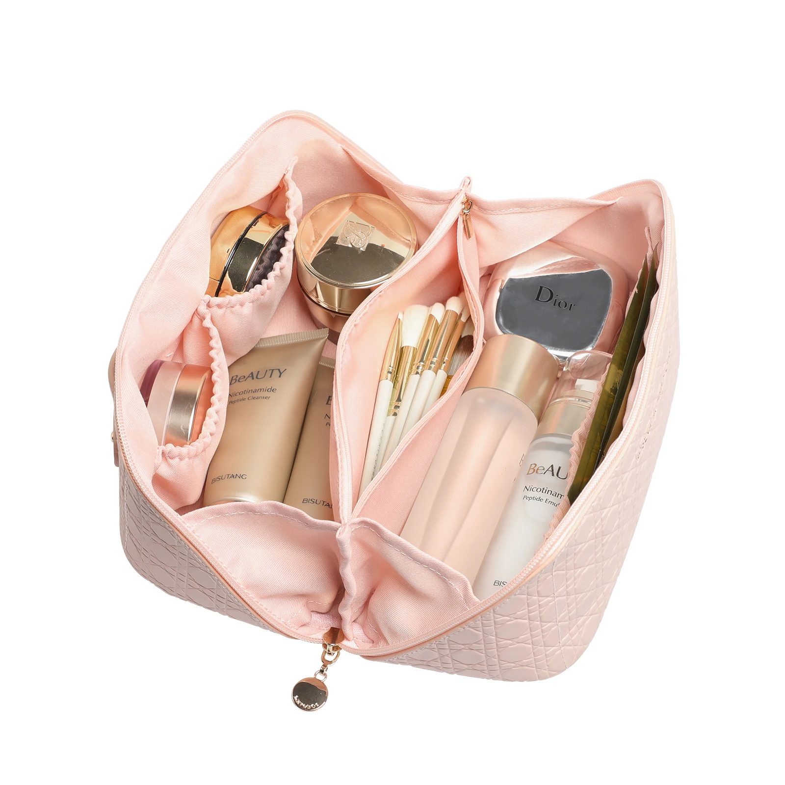 Sac de rangement rose pour cosmétiques, sacoche de voyage