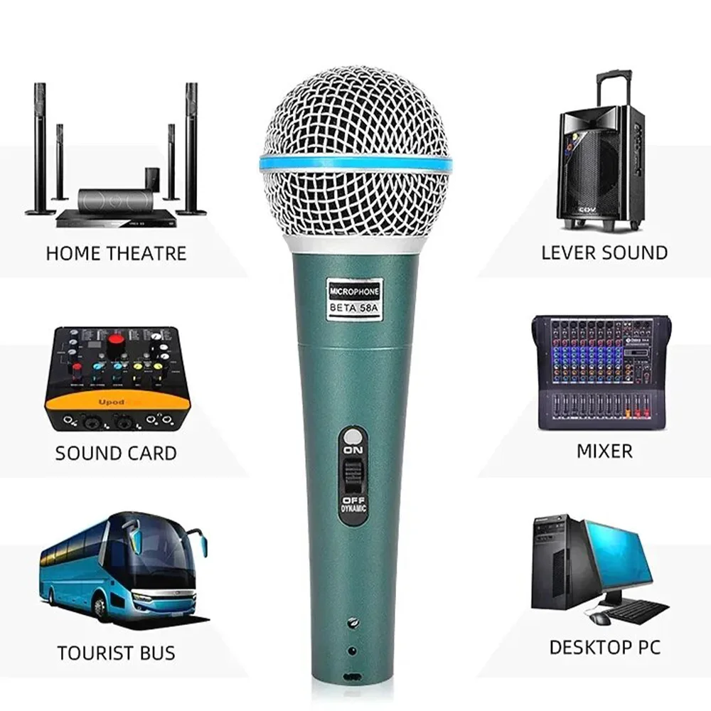 BETA58A BETA58 supercardioid Dynamic Microphone For Stage Singing Professional Wired Mic for Shure Karaoke Recording Vocal