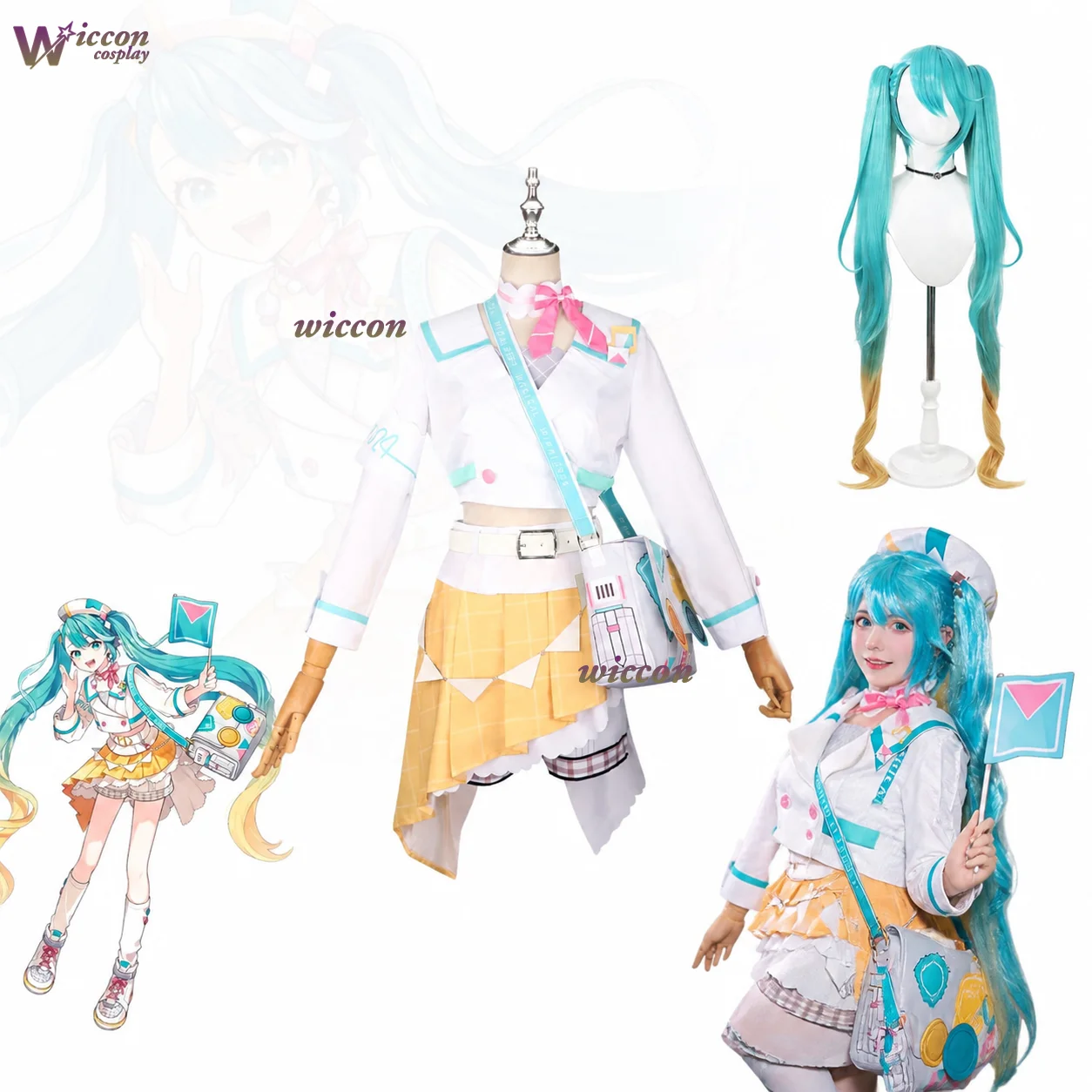 KospLAY Anime Magical Mirai Cosplay Costume Full Set Belt Hat Waist Ornaments Two Dimensional Halloween Stage Role Play Outfit