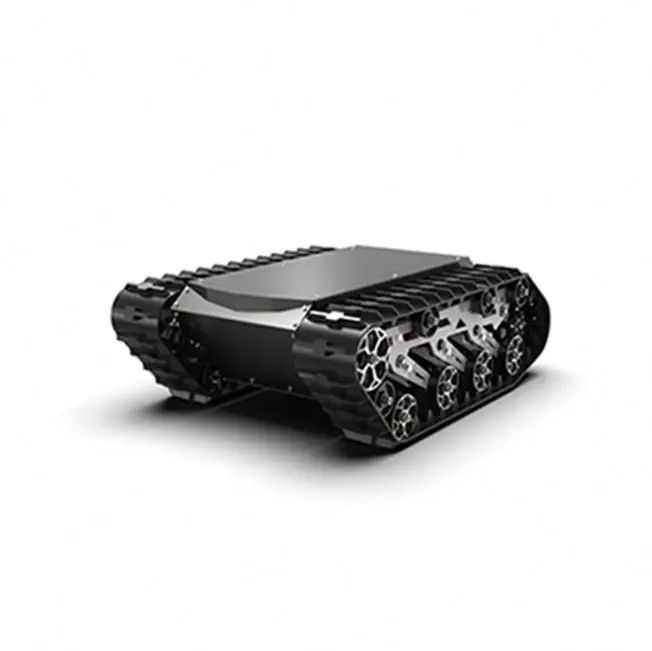 High Quality Rubber Track Platform Crawler Chassis Fire protection and Inspection Car Remote Control Robot Chassis Robot