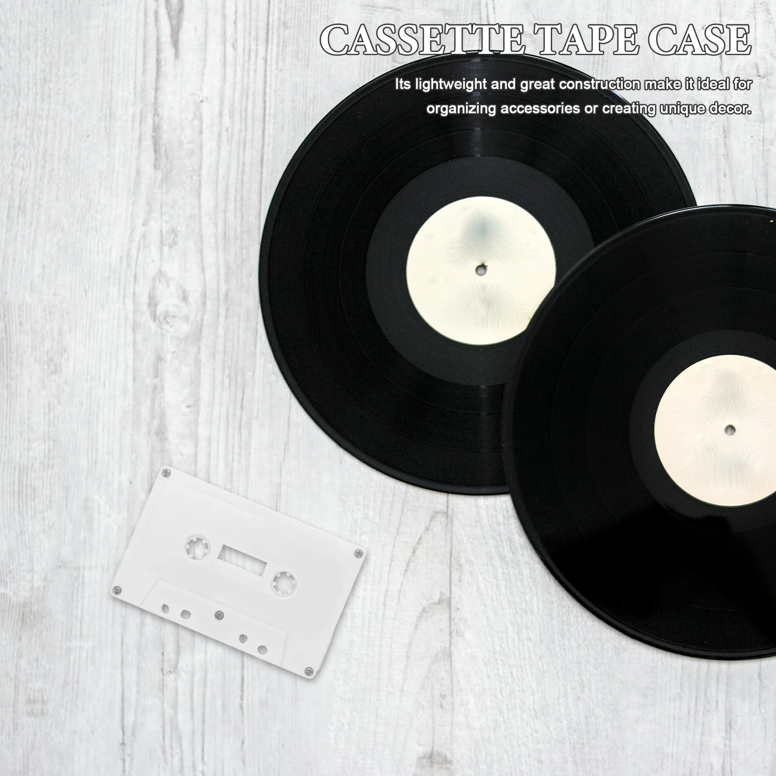 

4 Pcs Retro Tape Storage Box Decor Audio Tapes Blank Cassette Decoration Plastic