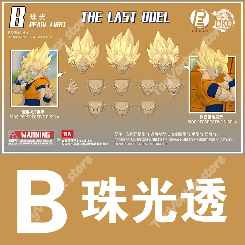 RE & DKO لعبة دراغون بول سوبر سايان سون جوكو المبارزة الأخيرة رئيس النحت مجموعة ملحقات أنيمي عمل الشكل تمثال لعبة مجسمة هدية #3