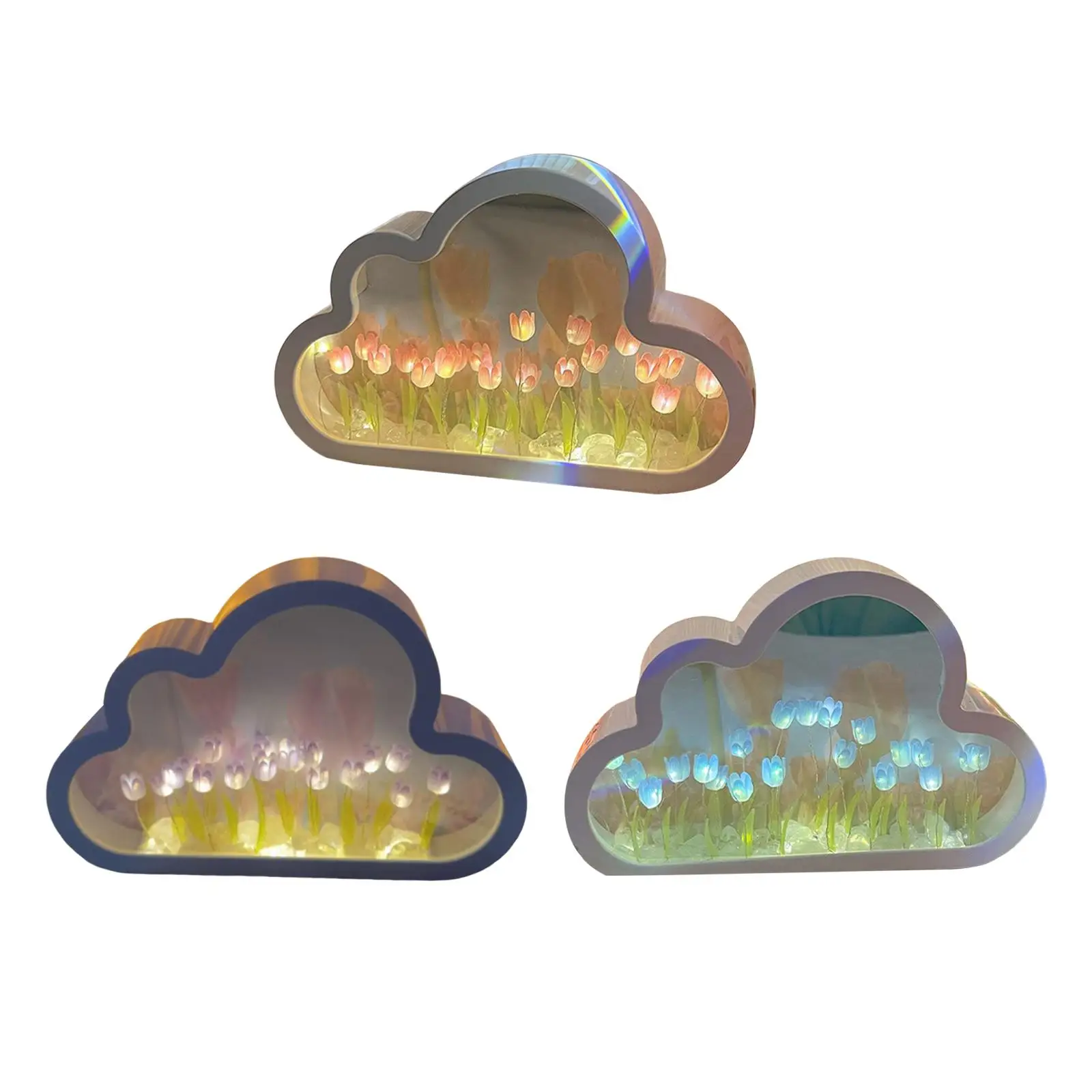 

Night Light Materials Set Mirror Night Light for Party Decor Desk Dorm