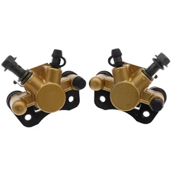 Gold Left / Right M10 50mm Disc Brake Pump Calipers for 4 Wheel ATV Motorcycle Bike