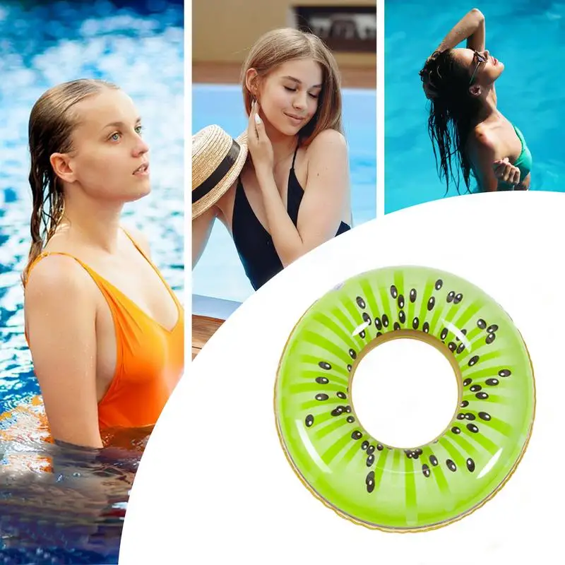 Flotador portátil para piscina, anillos inflables de tubo de fruta para diversión, piscina grande, sandía, Kiwi, naranja y Lima