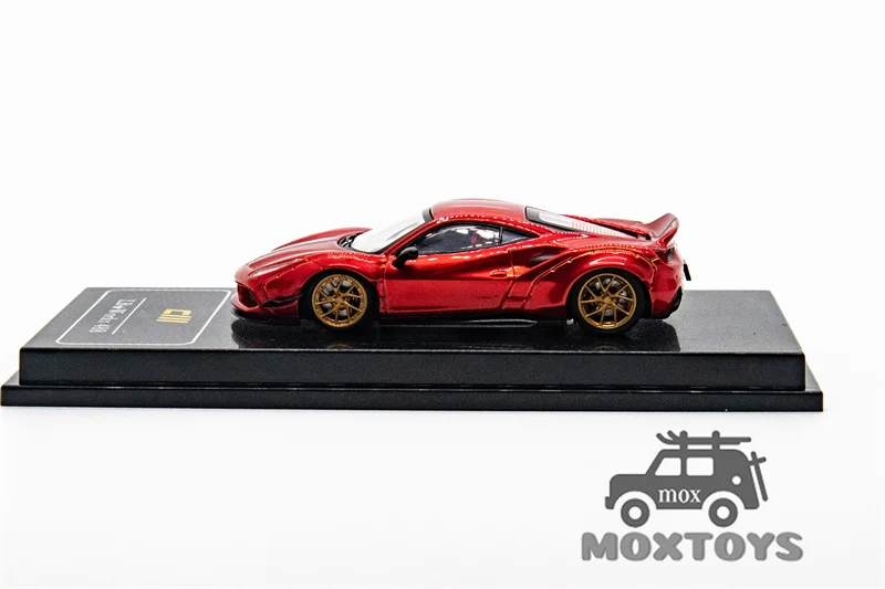 CM MODEL 1:64 LBWK 488 Widebody Metallic red Diecast Model Car