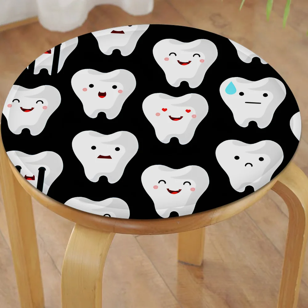 The Dentist Tooth  Round Plush Cushion Home Back Cushion Soft Comfortable 50x50cm Chair Mat Pad