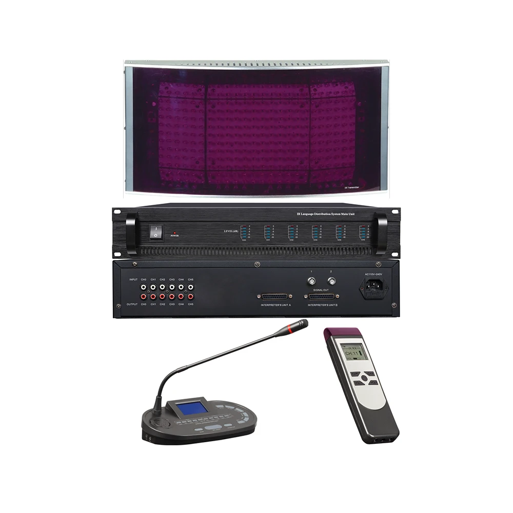 HT6300  ir language distribution infrared simultaneous translation  system  conference interpreter equipment