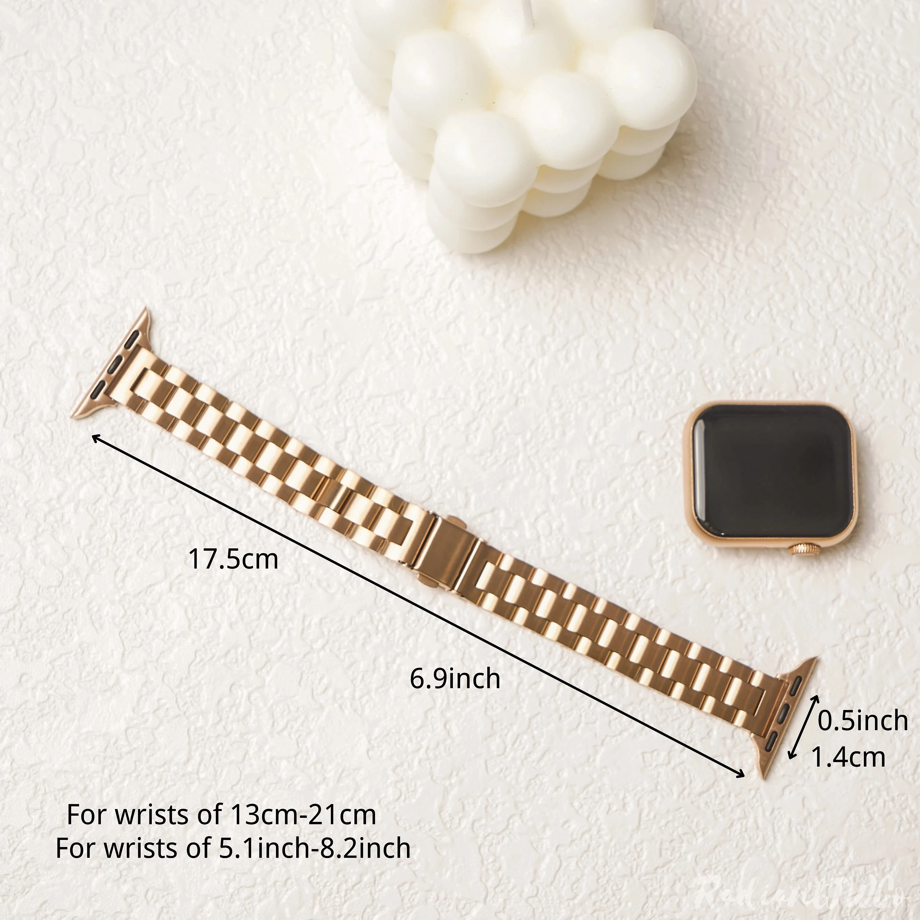 Edelstahlarmband Apple-Armband Kompatibel mit 8 Series 7 6 SE 3, Geeignet für 45/41mm 40/44mm 42mm 49mm Größen – Detail 2