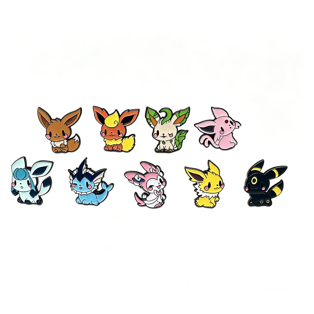 9pcs Kawaii Cartoon Elf Monster Character Brooch Badges Fashion Jewelry Bag Accessories Collectible Gift for Boys & Girls image 3