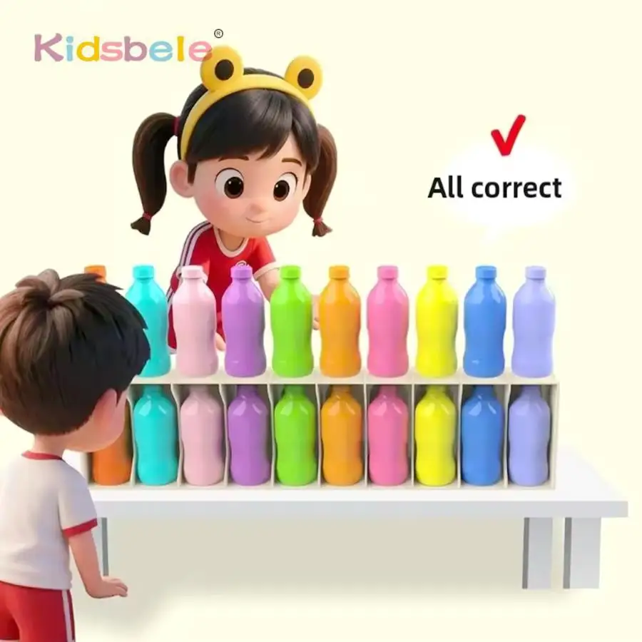 Geheugen Matching Bottle Game Educatief Kleurcognitie Leren Speelgoed Feest Familie Kerstmis Concentratie en geheugen Ontwikkelspeelgoed