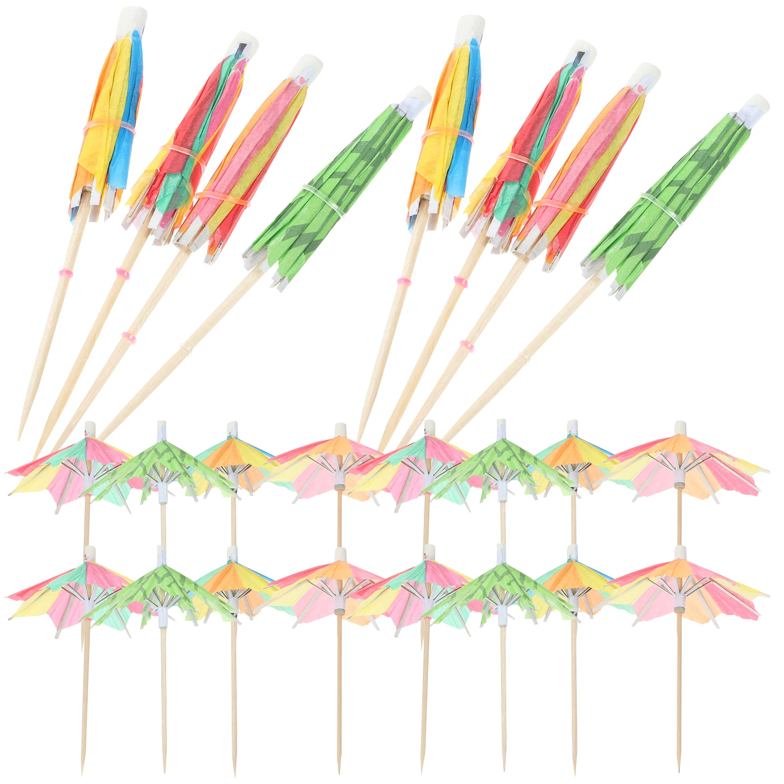

100 шт., коктейльные зонтики для напитков, зонтики для напитков, мини-бумажный зонт для напитков, декоративные кирки, принадлежности для бара