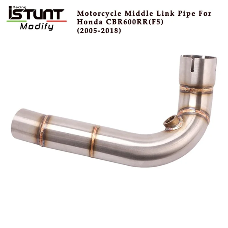 Motorcycle Exhaust System Escape moto Modified Middle Link Pipe Tube Slip On For Honda CBR600RR CBR600 RR F5 2008-2016 years