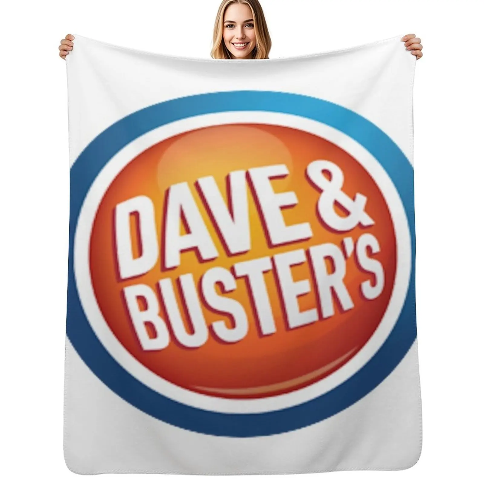 

Dave & Buster's Logo Throw Blanket Beautifuls halloween Vintage Polar Blankets