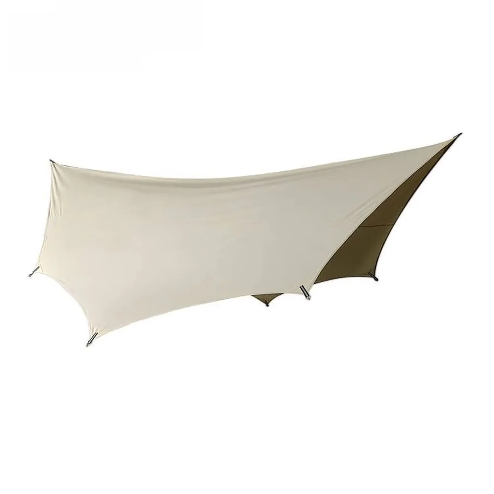 4.3*4M Poly Cotton/TC Waterproof Tarp Sunshade Tent Garden Canopy Camping Hammock Rain Fly Octagon Sun Shelter Rain Fly for