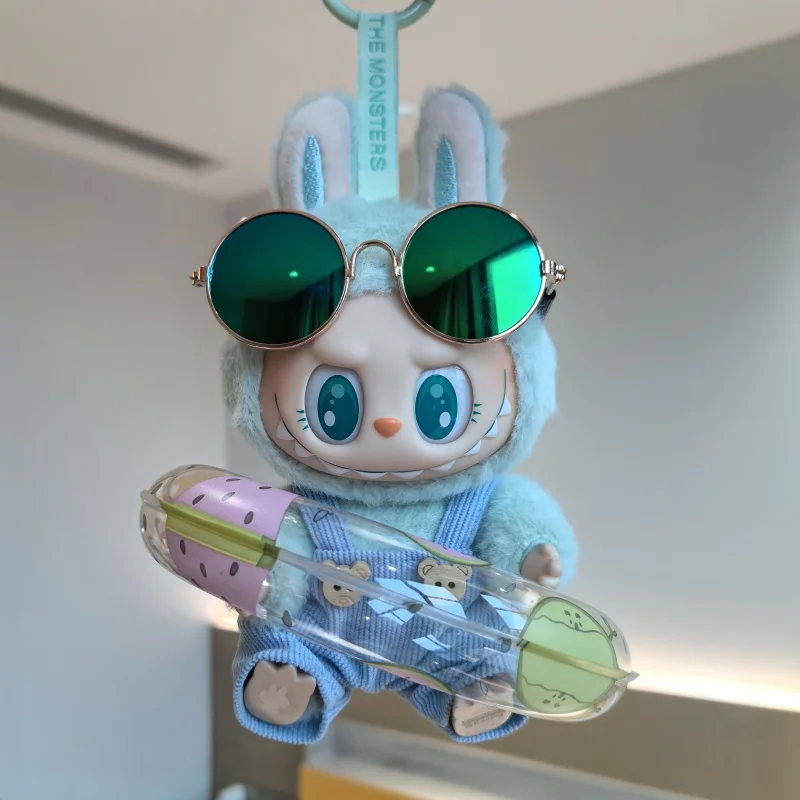 

17cm Labubu 1-3 Gen Doll Outfits | Swim Ring Straw Hat Suspenders & Sunglasses | Clothes for Labubu Plush Pendants Accessories