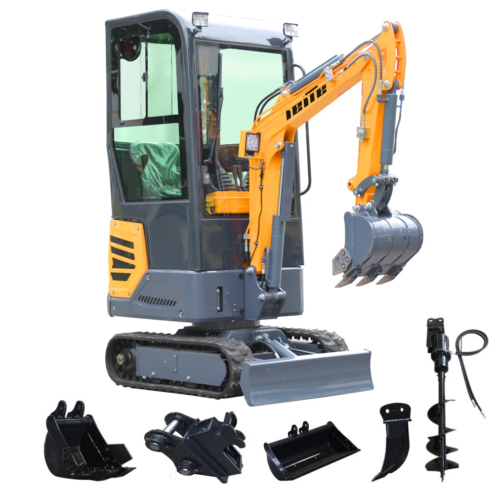 Chinese 1000 Kg 1 Ton 2 Ton 3 Ton Top Quality Hydraulic Small Digger  Crawler Mini Excavator Factory Delivery Can Customization